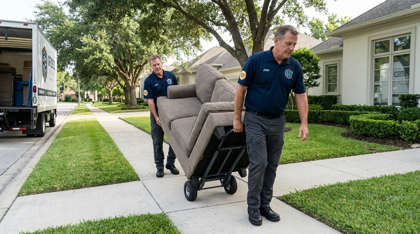 Local residential moving crew loading furniture in Absarokee, MT